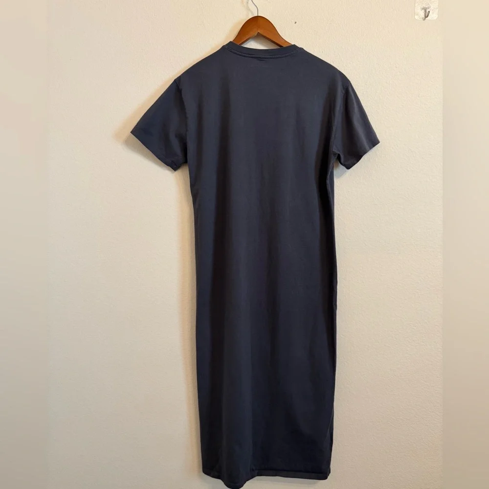 Abercrombie & Fitch Gray 100% Cotton Minimalist Short Sleeve Maxi Shirt Dress SP